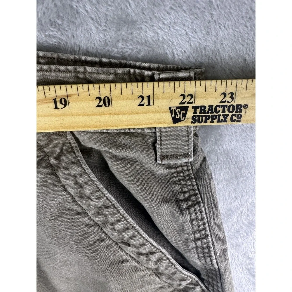 Carhartt Pants Mens 46x28 Beige Carpenter Canvas Relaxed Fit Workwear Utility